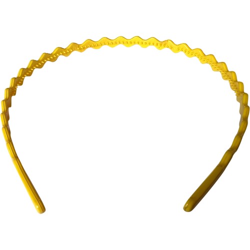 Yellow wavy sports hairband - yellow,
