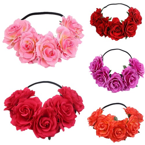 Big rose flower hairband - rose,